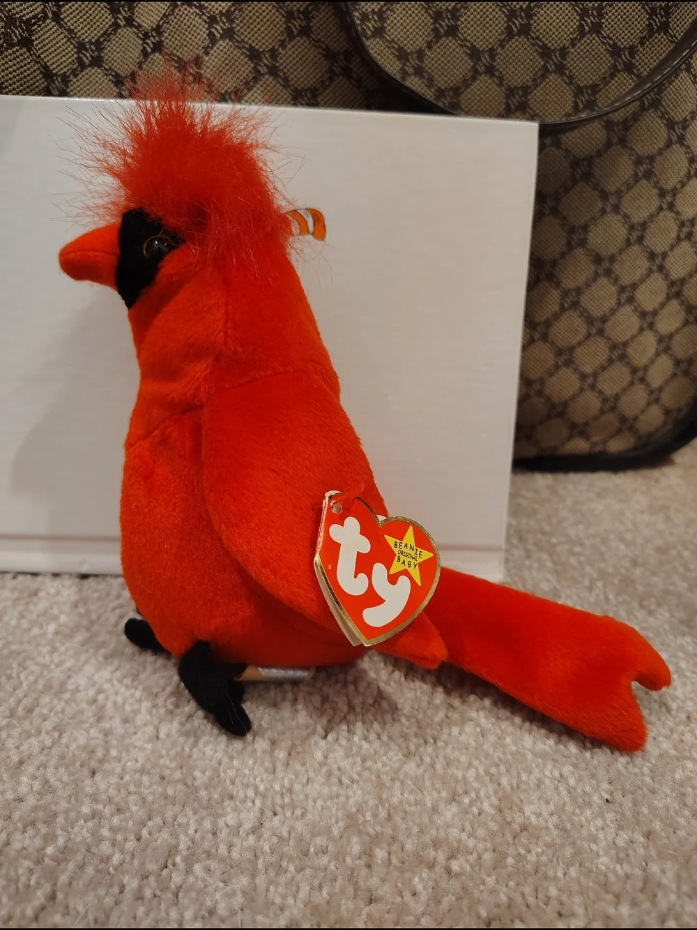 Ty Beanie Baby Cardinal Plush - Bright Red